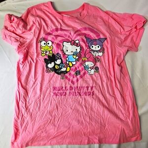 Hybrid & Company Pink Short‎ Sleeve Tee Hello Kitty XXL